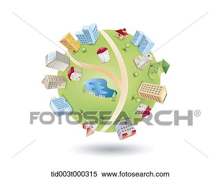 Stock Photography - Eco-friendly building around the world. Fotosearch