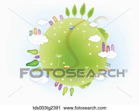 Stock Image - eco friendly earth. Fotosearch