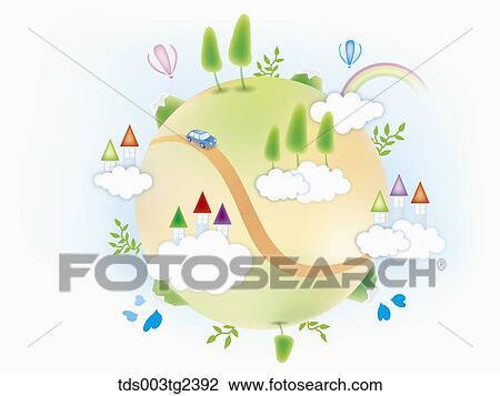 Stock Image - eco friendly earth. Fotosearch