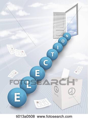 Election balls toward the opening door View Large Photo Image Stock Photo - Election balls toward the opening door. Fotosearch