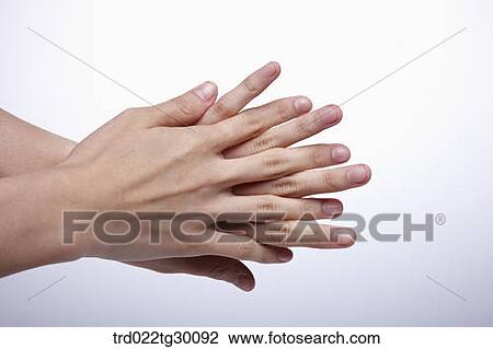 Stock Image - gesture of how to wash the hands . Fotosearch