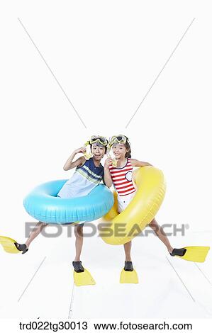 girl and boy are wearing snorkels and tube and flippers View Large Photo Image Stock Image - girl and boy are wearing snorkels and tube and flippers. Fotosearch