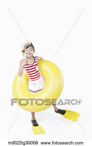 girl is wearing snorkels and tube and flippers View Large Photo Image Stock Photo - girl is wearing snorkels and tube and flippers. Fotosearch