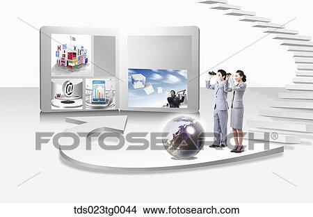 Picture - global business and economy. Fotosearch
