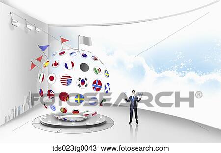 Stock Image - global business and economy. Fotosearch