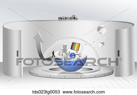 Stock Image - global business and economy. Fotosearch