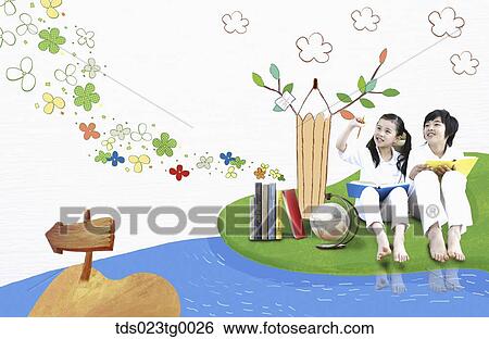 Stock Photograph - global education of children . Fotosearch
