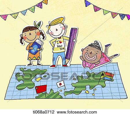 Global friend on the world map View Large Photo Image Stock Image - Global friend on the world map . Fotosearch
