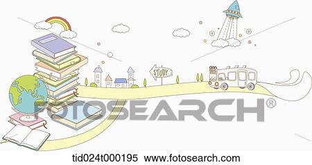 Globe, books, and white school bus View Large Photo Image Stock Photography - Globe, books, and white school bus. Fotosearch