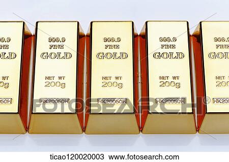 Gold bars in a line View Large Photo Image Stock Image - Gold bars in a line. Fotosearch