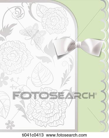 Gray ribbon and flower wedding invitation card View Large Photo Image Stock Image - Gray ribbon and flower wedding invitation card. Fotosearch