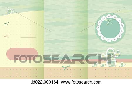 Picture - Green cactus brochure. Fotosearch