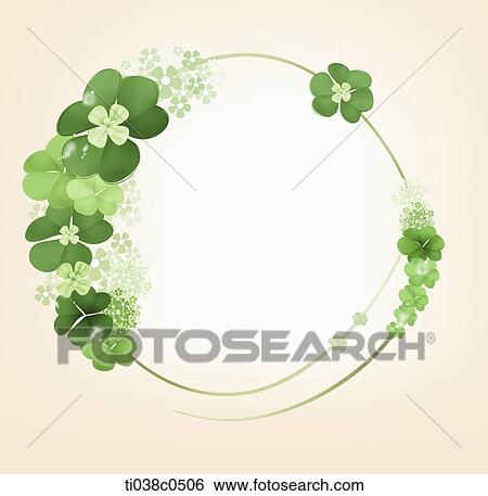 Green clover frame View Large Photo Image Stock Photograph - Green clover frame. Fotosearch