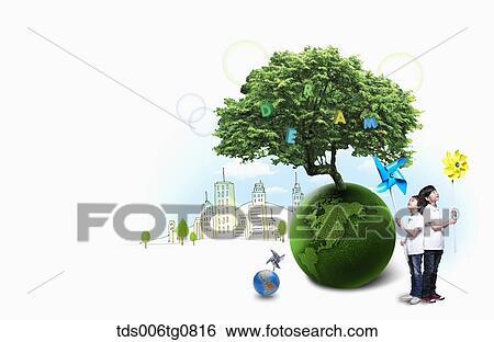 green earth and the future of generation View Large Photo Image Stock Photograph - green earth and the future of generation. Fotosearch