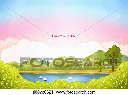 Green landscape and have a nice day View Large Photo Image Stock Image - Green landscape and have a nice day . Fotosearch