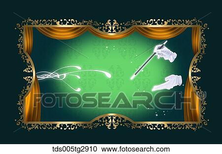 Stock Image - hands holding wand. Fotosearch