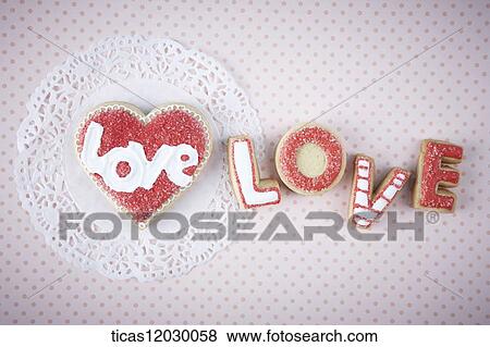 Stock Photo - Heart and Love donut. Fotosearch