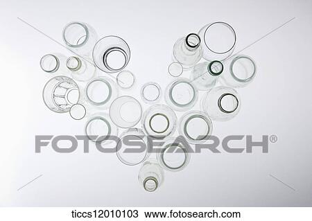 Heart made of bottle and glass View Large Photo Image Stock Image - Heart made of bottle and glass. Fotosearch