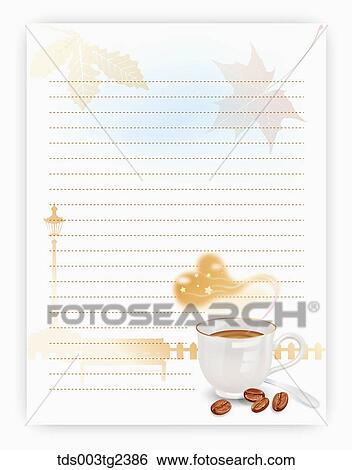 illustrated letter pad of autumn scent View Large Photo Image Stock Photograph - illustrated letter pad of autumn scent. Fotosearch
