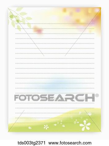 illustrated letter pad of spring scene View Large Photo Image Stock Image - illustrated letter pad of spring scene. Fotosearch