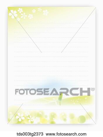 illustrated letter pad of spring scene View Large Photo Image Stock Image - illustrated letter pad of spring scene. Fotosearch