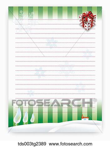 illustrated letter pad of winter scenery View Large Photo Image Stock Photo - illustrated letter pad of winter scenery. Fotosearch