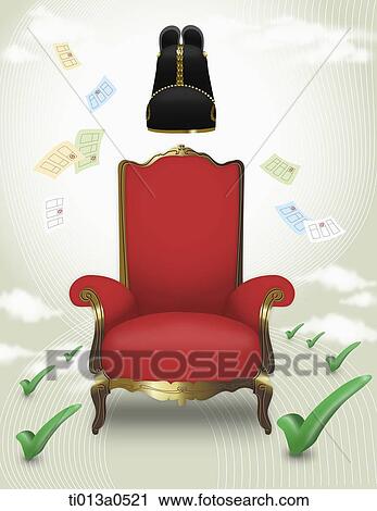 King's hat and chair with check mark View Large Photo Image Stock Image - King's hat and chair with check mark . Fotosearch