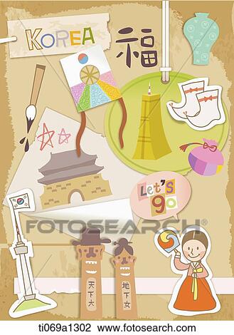 Korea item illustration View Large Photo Image Stock Image - Korea item illustration. Fotosearch