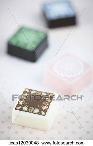 Stock Photo - lace patterned chocolate. Fotosearch