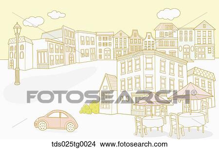 Picture - landscape of city. Fotosearch