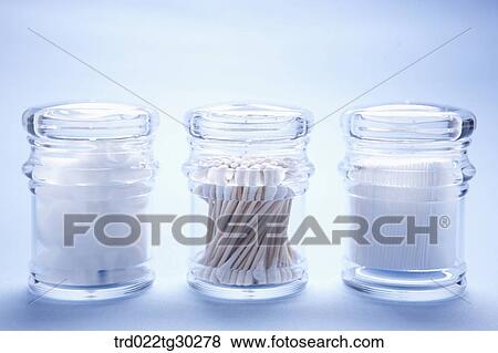 Make up cotton, cotton swap, and cotton in the plastic containers View Large Photo Image Stock Photo - Make up cotton, cotton swap, and cotton in the plastic containers. Fotosearch