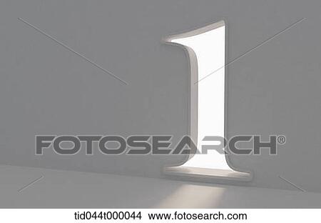 Picture - Number one passage on the wall. Fotosearch