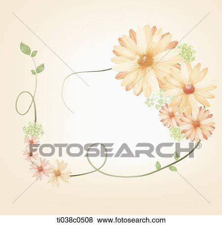Orange flower frame View Large Photo Image Stock Photo - Orange flower frame. Fotosearch