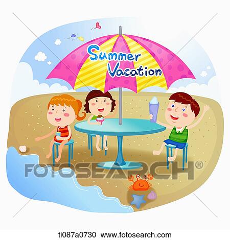 People having dessert in the summer vacation View Large Photo Image Stock Image - People having dessert in the summer vacation . Fotosearch