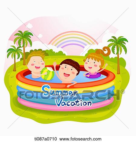 People playing in the pool in the summer vacation View Large Photo Image Stock Image - People playing in the pool in the summer vacation . Fotosearch