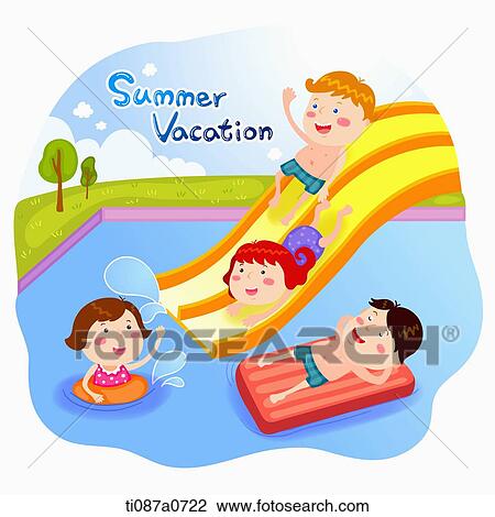 People playing in the pool in the summer vacation View Large Photo Image Stock Image - People playing in the pool in the summer vacation . Fotosearch