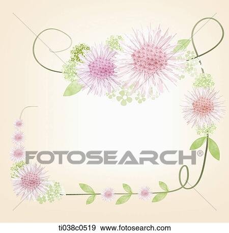 Pink flower frame View Large Photo Image Stock Photo - Pink flower frame. Fotosearch