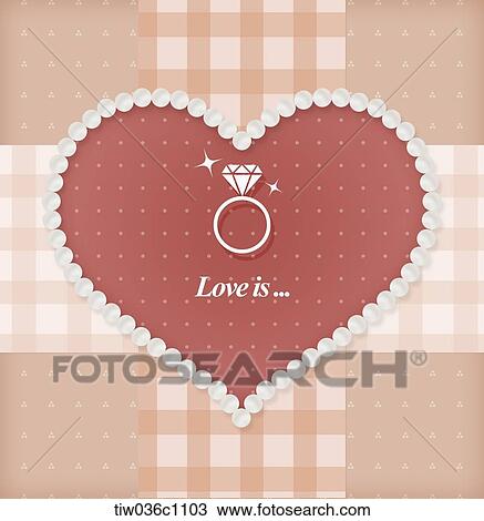 Pink heart and diamond ring with Love is View Large Photo Image Stock Image - Pink heart and diamond ring with Love is. Fotosearch