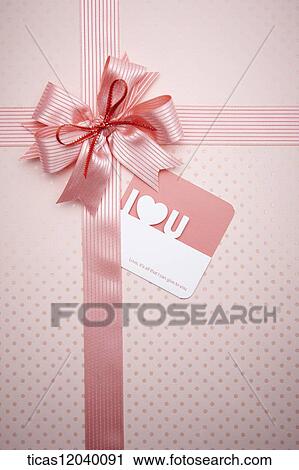 Pink ribbon and I love you card View Large Photo Image Stock Image - Pink ribbon and I love you card. Fotosearch