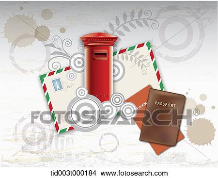 Post box, letter, and pass port View Large Photo Image Picture - Post box, letter, and pass port . Fotosearch