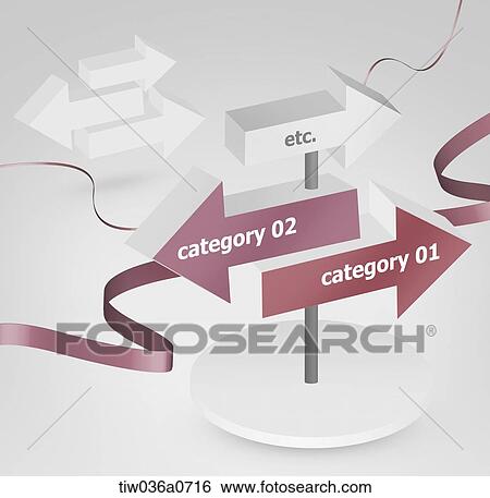 Purple sign post with category View Large Photo Image Stock Photograph - Purple sign post with category . Fotosearch