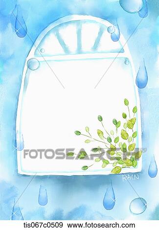Rain and green plant on the window View Large Photo Image Stock Photo - Rain and green plant on the window. Fotosearch