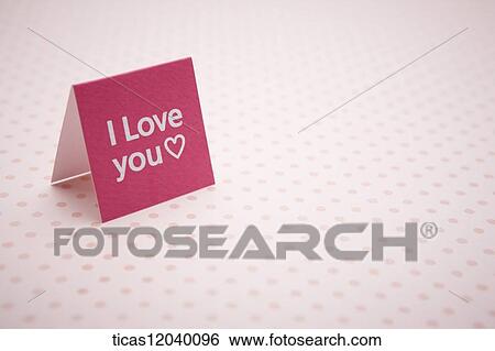 Red I love you card View Large Photo Image Stock Photograph - Red I love you card. Fotosearch