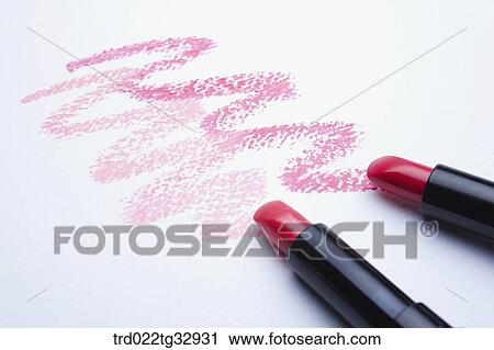 Red lipstick and red drawing line View Large Photo Image Stock Image - Red lipstick and red drawing line. Fotosearch