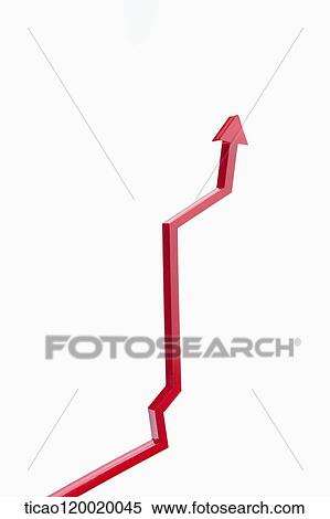 Red rising chart View Large Photo Image Stock Photography - Red rising chart. Fotosearch