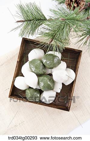 Rice cake with pine branch View Large Photo Image Stock Image - Rice cake with pine branch . Fotosearch