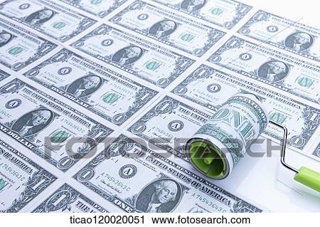 Rolling the dollar View Large Photo Image Stock Image - Rolling the dollar . Fotosearch