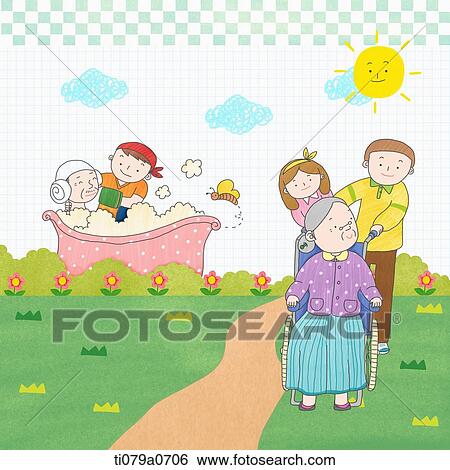 Social workers taking care of the elderly View Large Photo Image Stock Photograph - Social workers taking care of the elderly. Fotosearch