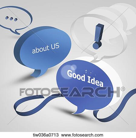 Speech bubble with Good idea and about us View Large Photo Image Stock Image - Speech bubble with Good idea and about us. Fotosearch