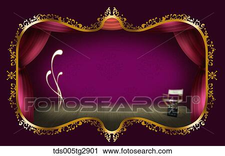 stage of the curtain was opened View Large Photo Image Stock Image - stage of the curtain was opened. Fotosearch